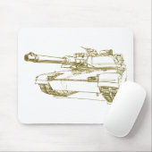 M1 Abrams-tank Muismat (Met muis)