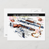 M1 Carbine gestript Briefkaart (Voorkant / Achterkant)