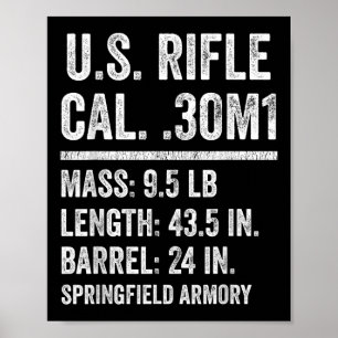 M1 Garand Rifle Funny Ww2 Vet Tweede Wereldoorlog  Poster
