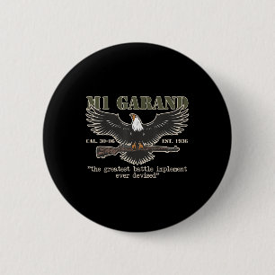 M1 Garand U.S. Main Battle Rifle Pistool WWII Ronde Button 5,7 Cm