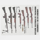 M1 KARBINES & BAR FLEECE DEKEN (Voorkant (Horizontaal))