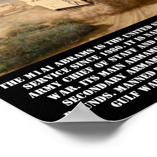 M1A1 Abrams Battle Tank afdrukken Poster (Hoek)