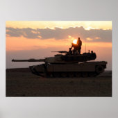 M1A1 Abrams hoofdslagtank Poster (Voorkant)