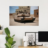 M1A1 Abrams hoofdslagtank Poster (Thuiskantoor)