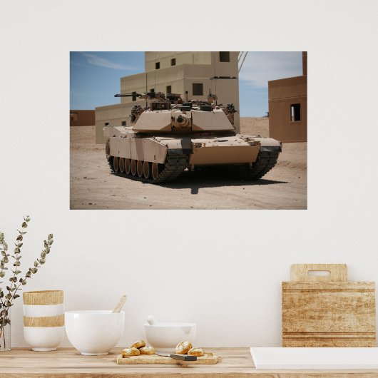 M1A1 Abrams hoofdslagtank Poster (Keuken)