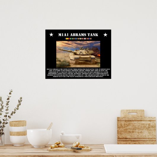 M1A1 Abrams Poster (Keuken)