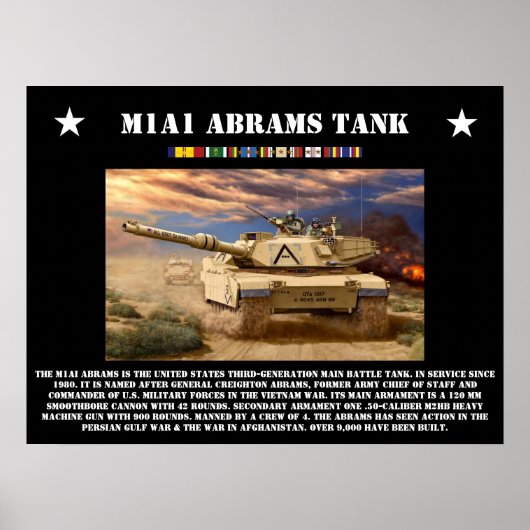 M1A1 Abrams Poster (Voorkant)