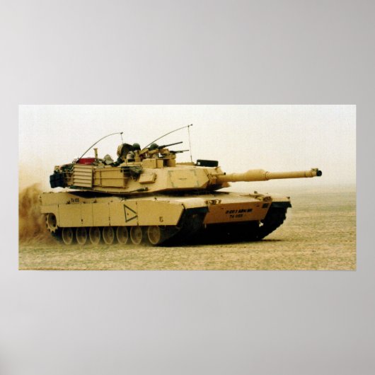 M1A1 Abrams tank Poster (Voorkant)