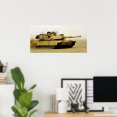 M1A1 Abrams tank Poster (Thuiskantoor)