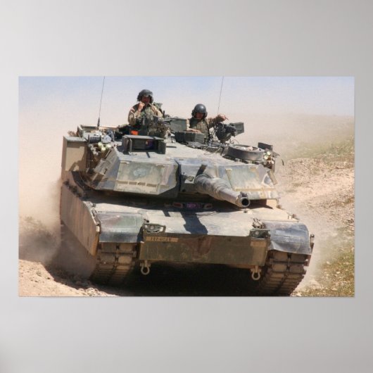 M1A1 Abrams tank Poster (Voorkant)