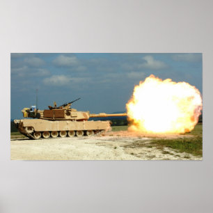 M1A2 Abrams hoofdslagtank Poster