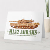 M1A2 Abrams US MBT Tank Desert Storm Veteraan Bedankkaart (Voorkant)