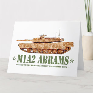 M1A2 Abrams US MBT Tank Desert Storm Veteraan Bedankkaart