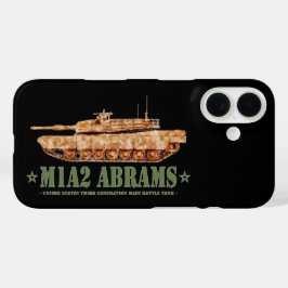 M1A2 Abrams US MBT Tank Desert Storm Veteraan iPhone 16 Hoesje