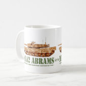 M1A2 Abrams US MBT Tank Desert Storm Veteraan Koffiemok (Voorkant links)