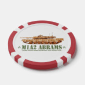 M1A2 Abrams US MBT Tank Desert Storm Veteraan Poker Chips (Enkel)