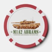 M1A2 Abrams US MBT Tank Desert Storm Veteraan Poker Chips (Achterkant)