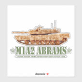 M1A2 Abrams US MBT Tank Desert Storm Veteraan Sticker (Vel)