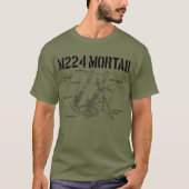 M224 Mortier Schematic Mortarman M224 Mortier T-shirt (Voorkant)