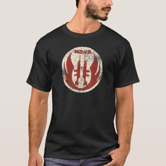 M249 Zachte Accessoires Lmg Machine Pistool Tactis T-shirt (Voorkant)