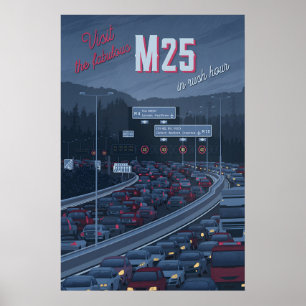 M25 Snelweg Reisposter Poster