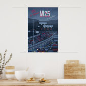 M25 Snelweg Reisposter Poster (Keuken)