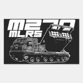 M270 MLRS rechthoekige Stickers (Voorkant)
