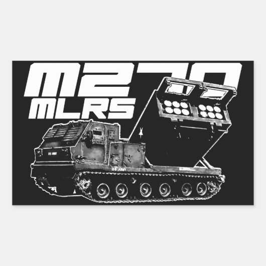 M270 MLRS rechthoekige Stickers (Voorkant)