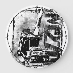 M270 MLRS ronde (grote) acryl wandklok