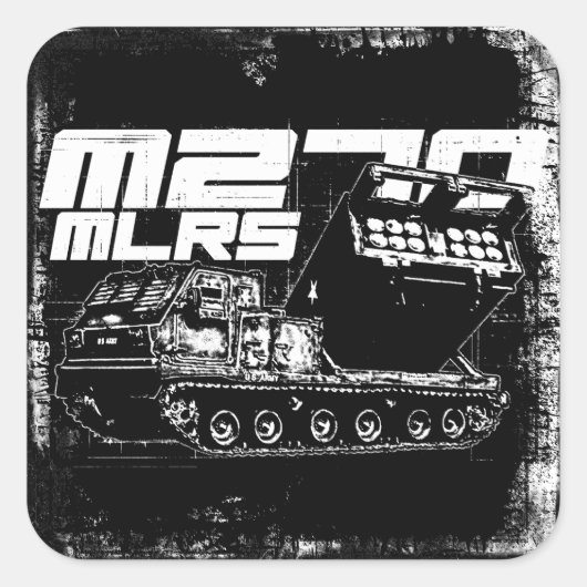 M270 MLRS Vierkante Sticker (Voorkant)