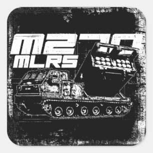 M270 MLRS Vierkante Sticker