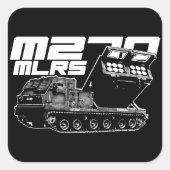 M270 MLRS Vierkante Stickers (Voorkant)