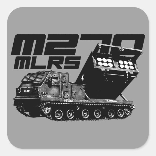 M270 MLRS Vierkante Stickers (Voorkant)
