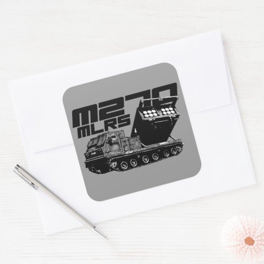 M270 MLRS Vierkante Stickers (Envelop)