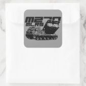 M270 MLRS Vierkante Stickers (Tas)