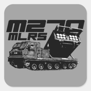 M270 MLRS Vierkante Stickers