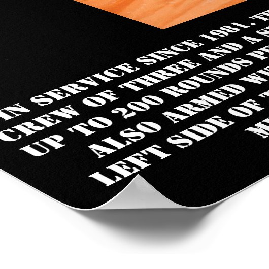 M2 Bradley Infantertry Fighting Vehicle Poster (Hoek)