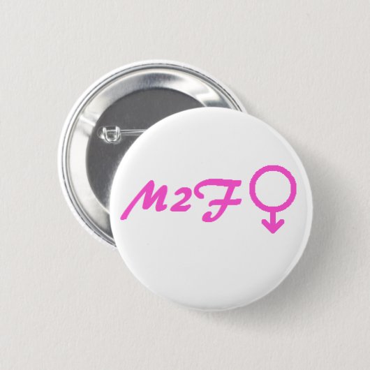 M2F-transgenderknop Ronde Button 5,7 Cm (Voorkant /achterkant)