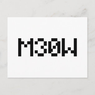 M30W [Dierengeluiden in leetspreken] Briefkaart