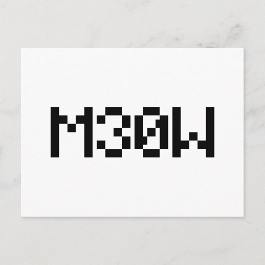 M30W [Dierengeluiden in leetspreken] Briefkaart (Voorkant)