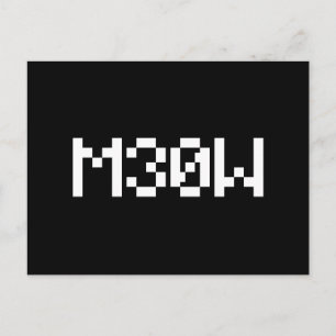 M30W [Dierengeluiden in leetspreken] Briefkaart