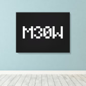 M30W [Dierengeluiden in leetspreken] Canvas Afdruk (Insitu (Houten vloer))