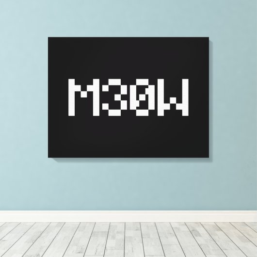 M30W [Dierengeluiden in leetspreken] Canvas Afdruk (Insitu (Houten vloer))