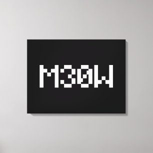 M30W [Dierengeluiden in leetspreken] Canvas Afdruk