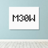 M30W [Dierengeluiden in leetspreken] Canvas Afdruk (Insitu (Houten vloer))