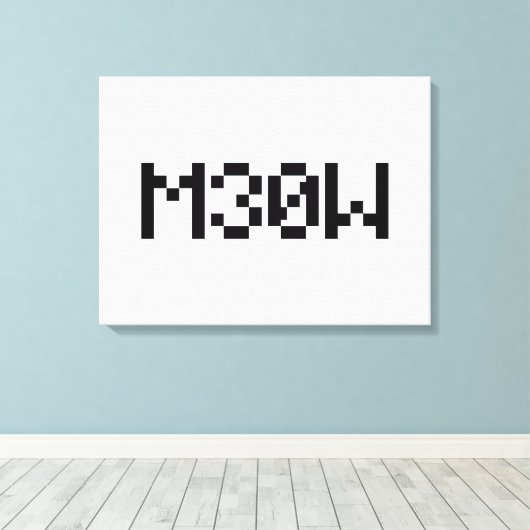 M30W [Dierengeluiden in leetspreken] Canvas Afdruk (Insitu (Houten vloer))