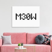 M30W [Dierengeluiden in leetspreken] Canvas Afdruk (Insitu (Woonkamer))