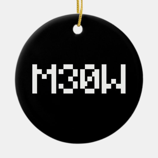 M30W [Dierengeluiden in leetspreken] Keramisch Ornament (Voorkant)