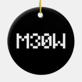 M30W [Dierengeluiden in leetspreken] Keramisch Ornament (Achterkant)