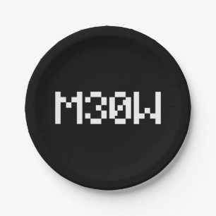 M30W [Dierengeluiden in leetspreken] Papieren Bordje